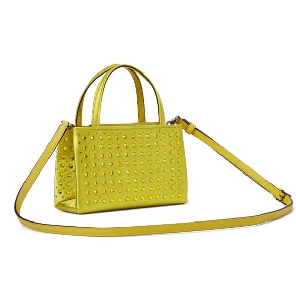 NWT Kate Spade New York Sam Icon Crystal Embellished Fabric Mini Tote - Picture 2 of 4